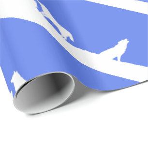 Wolven in sneeuwvloerpapier cadeaupapier