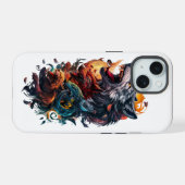 wolven iPhone 15 case (Achterkant horizontaal)