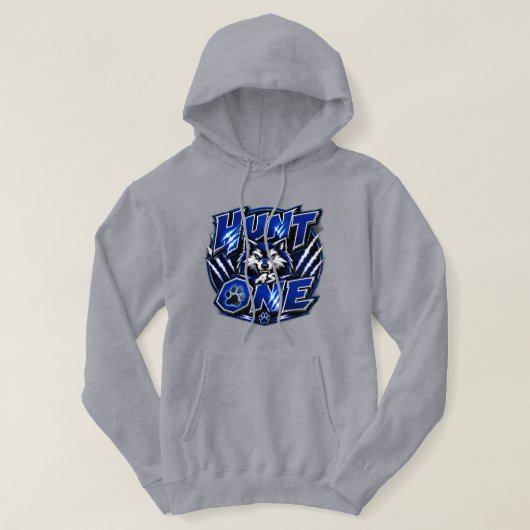 Wolven jagen als één hoodie (Design voorkant)