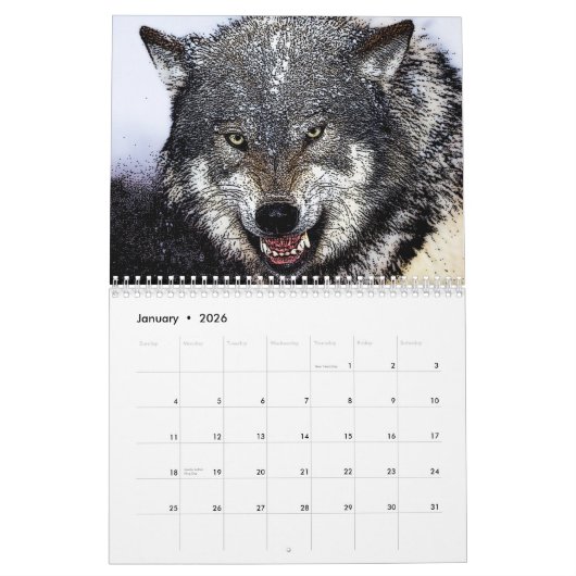Wolven Kalender (Jan 2026)