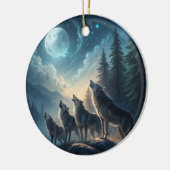Wolven Keramisch Ornament (Links)
