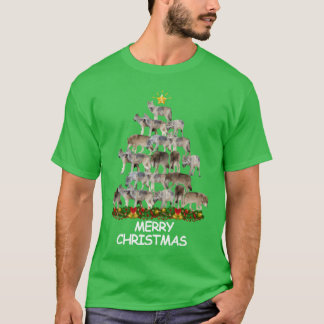 Wolven Kerst Kerst Vrolijk Kerst Grappig T-shirt
