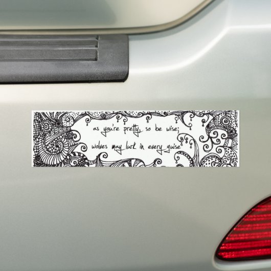 wolven kunnen lukken... bumpersticker (Op auto)
