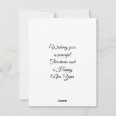 Wolven met Kerstmis en Winter Wonderland Flat Kaar Feestdagenkaart (Achterkant)