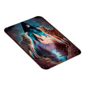 Wolven Mountain Visionary Fantasy Art Magneet (Rechterzijde)