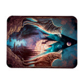 Wolven Mountain Visionary Fantasy Art Magneet (Horizontaal)