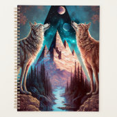Wolven Mountain Visionary Fantasy Art Planner (Voorkant)