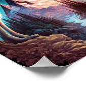 Wolven Mountain Visionary Fantasy Art Poster (Hoek)