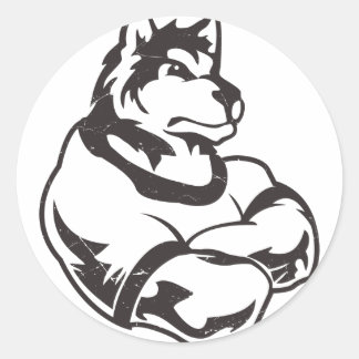 Wolven of Wolf Mascot Ronde Sticker