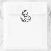 Wolven of Wolf Mascot Ronde Sticker (Tas)