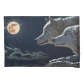 Wolven Paar Ontwerp Aangepaste Enkele Kussensloop (Voorkant)