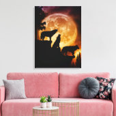 Wolven Peak gewikkeld canvas Afdruk (Insitu (Woonkamer))