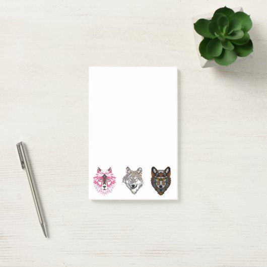 Wolven Post-it® Notes (Kantoor)