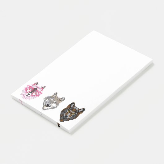 Wolven Post-it® Notes (Schuin)