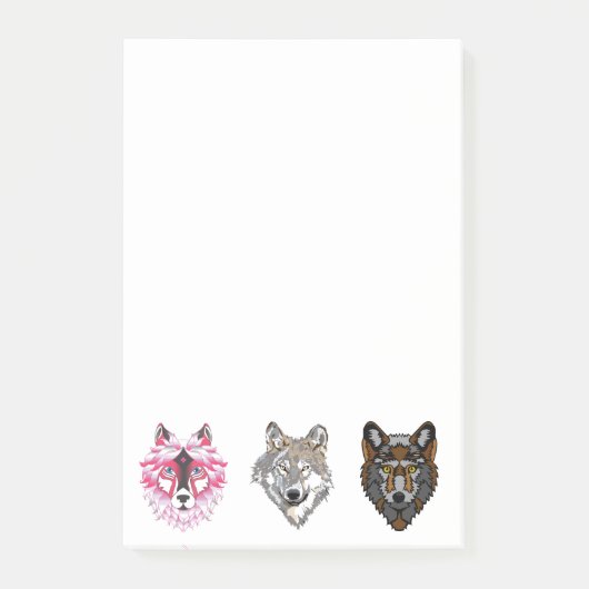 Wolven Post-it® Notes (Voorkant)