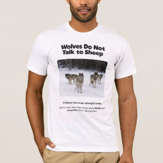 Wolven praten niet met schapen Mannen T-shirt
