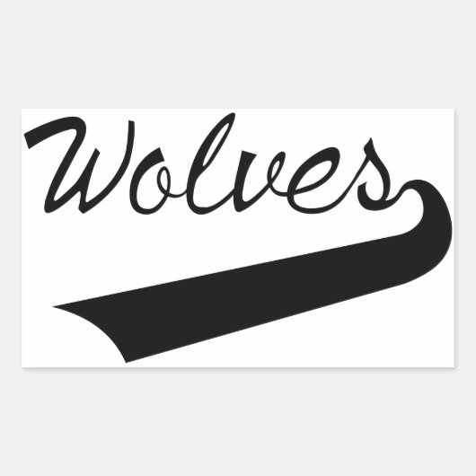 Wolven Rechthoekige Sticker (Voorkant)