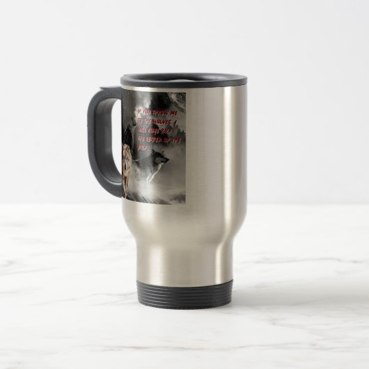 wolven reisbeker (Voorkant links)