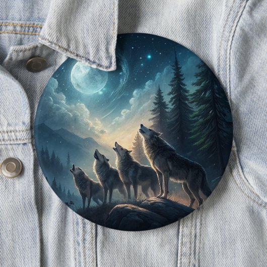 wolven ronde button 6,0 cm (In situ)