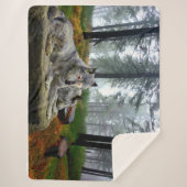 Wolven Sherpa Deken (Voorkant)