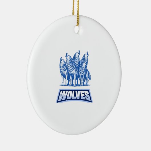 Wolven Sierkussen Keramisch Ornament (Rechts)