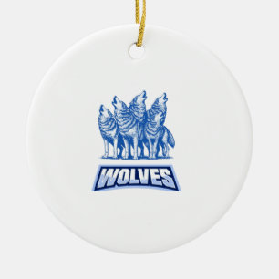 Wolven Sierkussen Keramisch Ornament