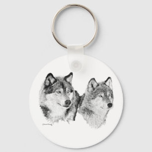 Wolven Sleutelhanger