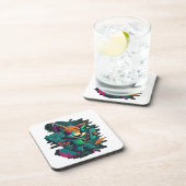 Wolven spelen spelletjes bier onderzetter (Rechterzijde)