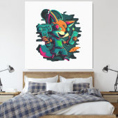 Wolven spelen spelletjes canvas afdruk (Insitu (Slaapkamer))