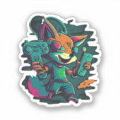 Wolven spelen spelletjes sticker (Voorkant)