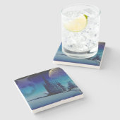 Wolven Stenen Onderzetter (Zijkant)