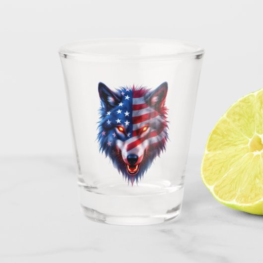 Wolven van Amerika Shot Glas (Voorkant)
