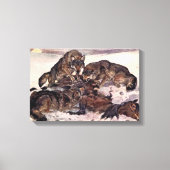 Wolven van Winifred Austen,  wilde dieren Canvas Afdruk (Voorkant)