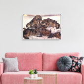 Wolven van Winifred Austen,  wilde dieren Canvas Afdruk (Insitu (Woonkamer))