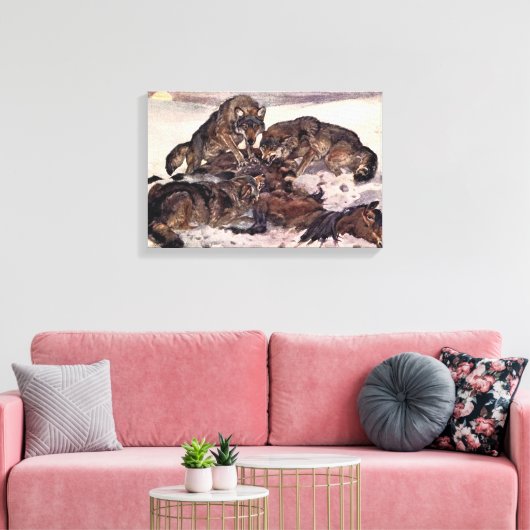 Wolven van Winifred Austen,  wilde dieren Canvas Afdruk (Insitu (Woonkamer))