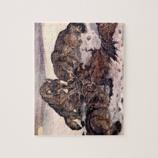 Wolven van Winifred Austen,  wilde dieren Legpuzzel (Verticaal)