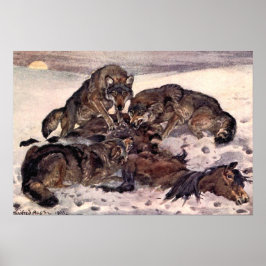 Wolven van Winifred Austen,  wilde dieren Poster