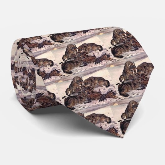 Wolven van Winifred Austen,  wilde dieren Stropdas (Opgerold)