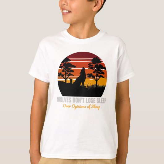 Wolven verliezen niet de mening van schaap-T-shirt T-shirt (Voorkant)