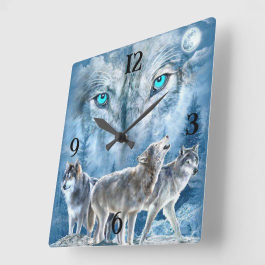 Wolven Vierkante Klok (Hoek)