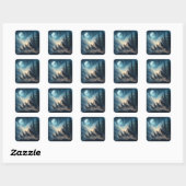 Wolven Vierkante Sticker (Vel)