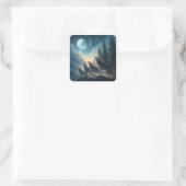 Wolven Vierkante Sticker (Tas)