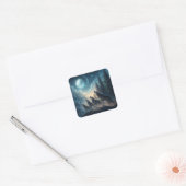 Wolven Vierkante Sticker (Envelop)