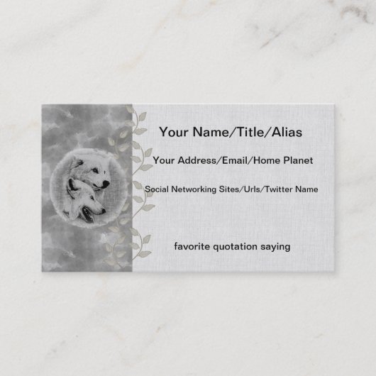 Wolven Visitekaartje (Voorkant)