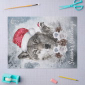 Wolven Waterverf Kerstmispapier Tissuepapier (Craft)