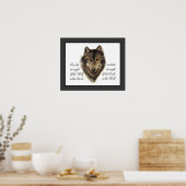 Wolven, Waterverf Wolf & Pack Citaat, Natuur Poster (Keuken)
