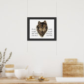 Wolven, Waterverf Wolf & Pack Citaat, Natuur Poster (Keuken)