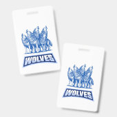 Wolven Werpen Kussen Badge (Voor- en achterkant)