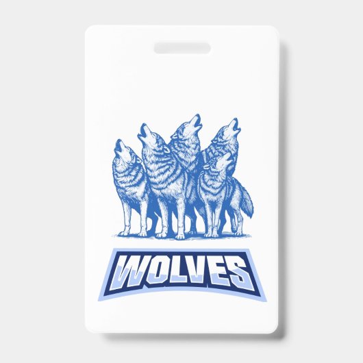 Wolven Werpen Kussen Badge (Voorzijde)