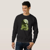 Wolven Wildlife Animal Waterfall Moon Wolf en A Trui (Voorkant volledig)